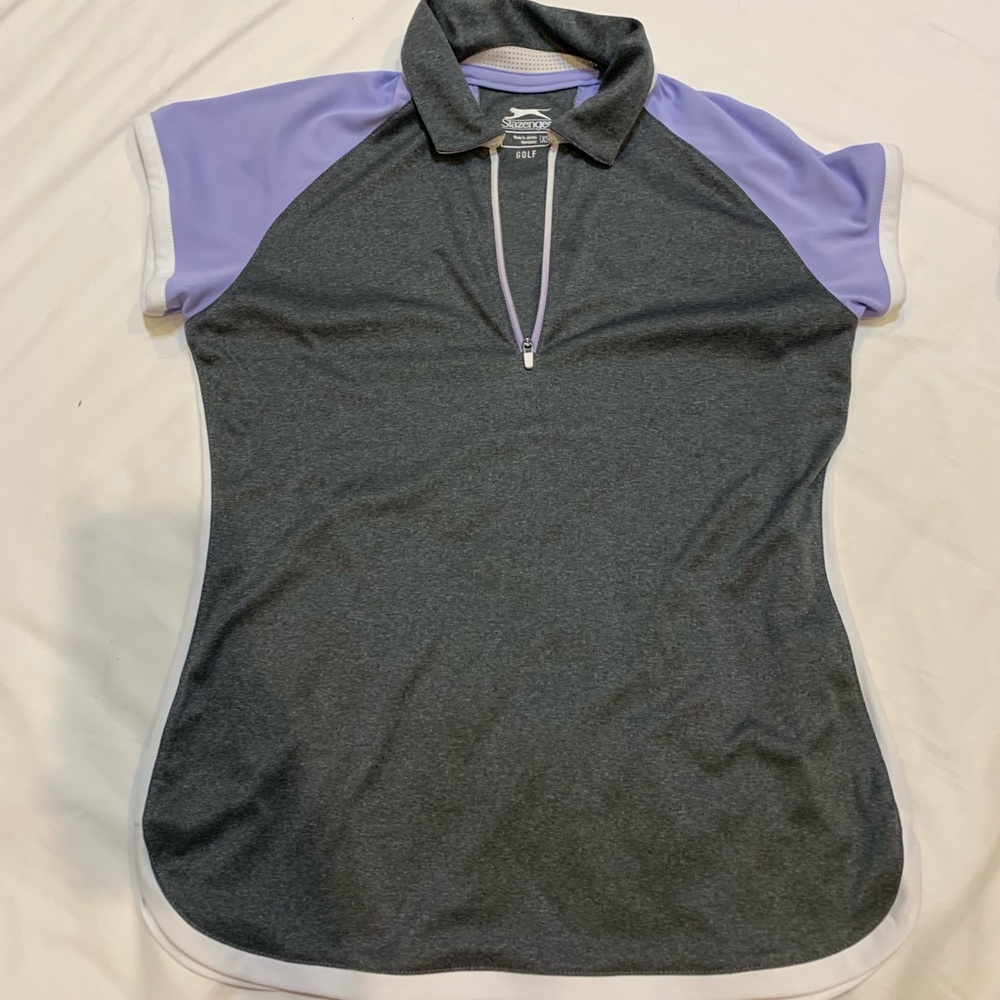 Slazenger golf polo size xs grey/mauve